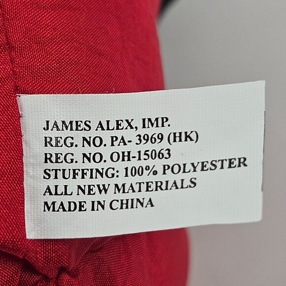 Vintage Santa Claus Plush Toy 12" James Alex Imported Polyester Christmas Decor - Picture 7 of 8